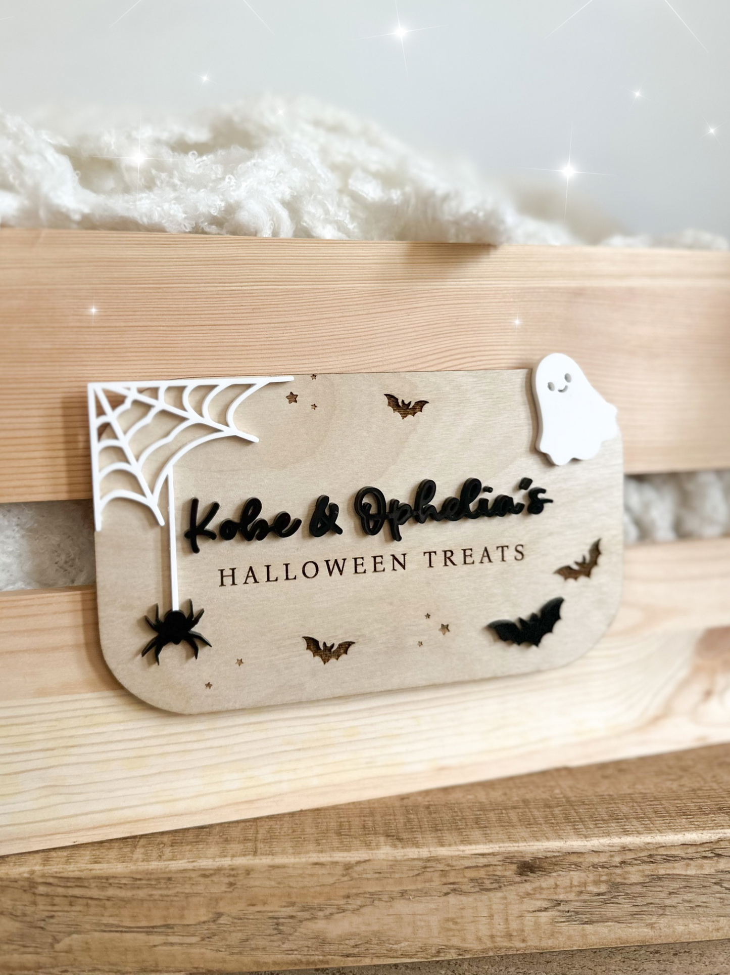Personalised Halloween Crate Sign Plaque