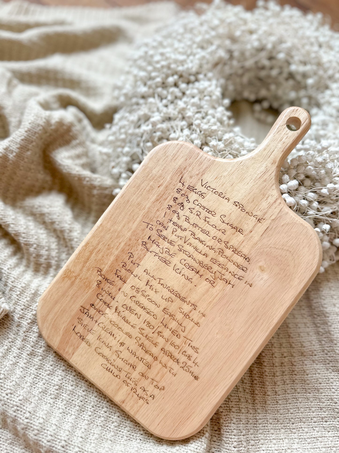 Personalised Handwritten Chopping Board