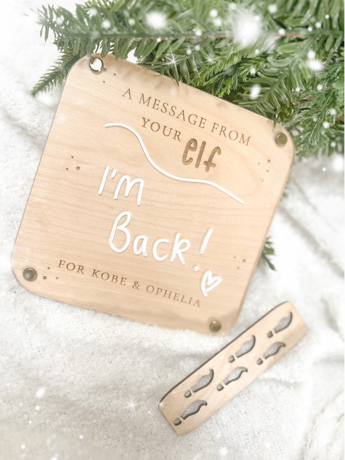 Personalised “A Message From Your Elf” Reusable Board