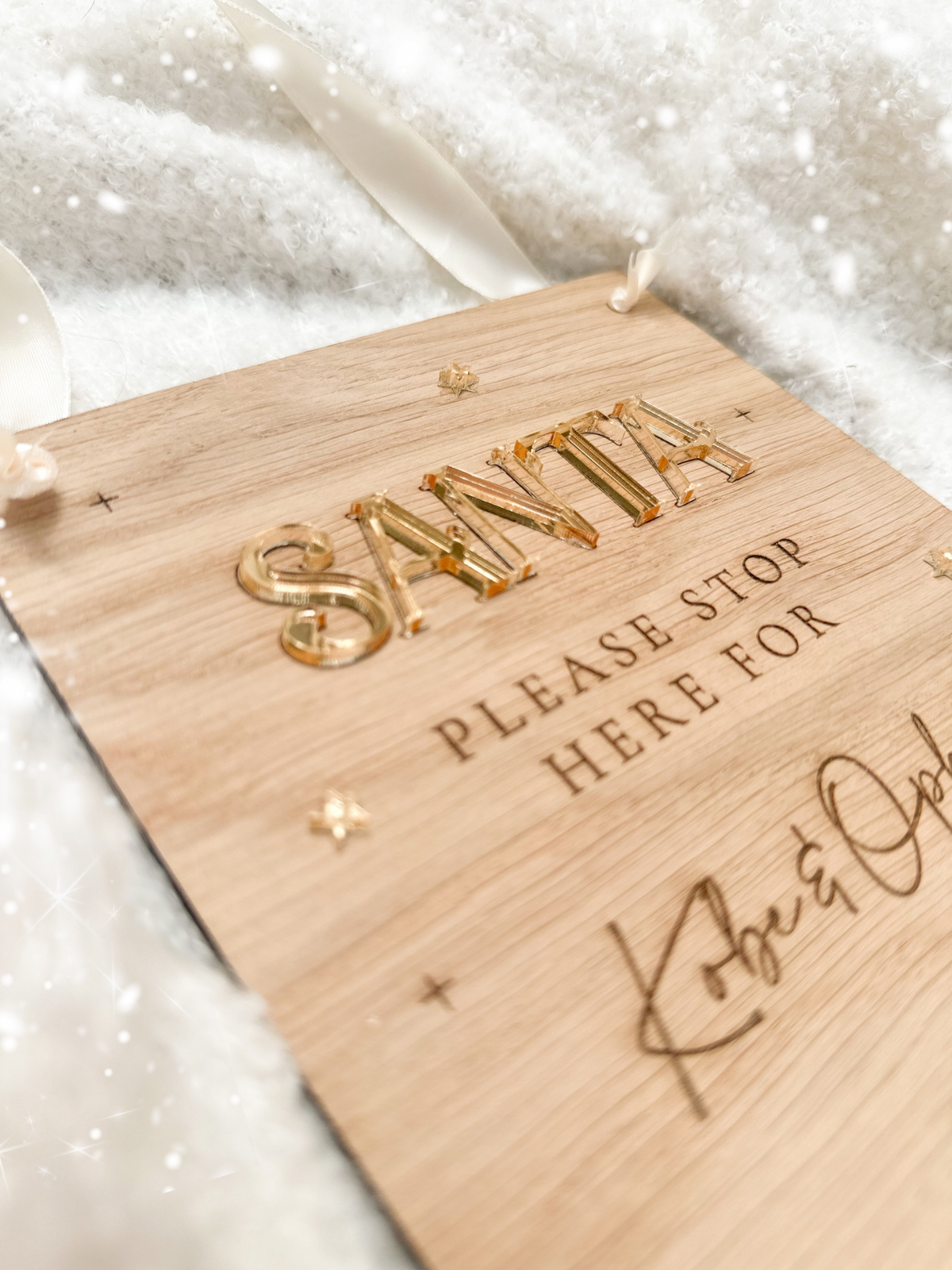 Personalised Santa Stop Here Sign