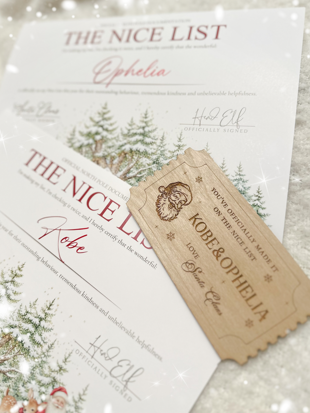 Personalised Official Nice List Certificate * one name per certificate *