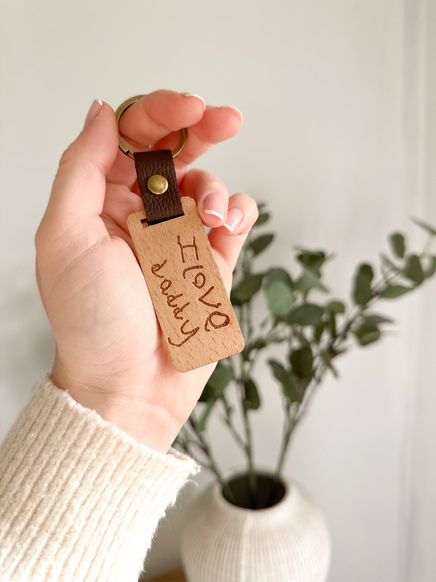 Personalised Handwriting Father's Day Keyring