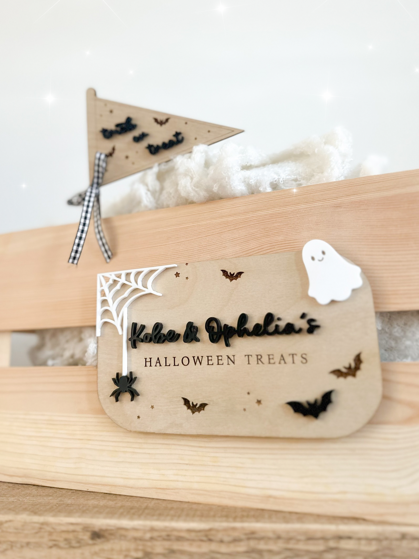 Personalised Halloween Crate Sign Plaque