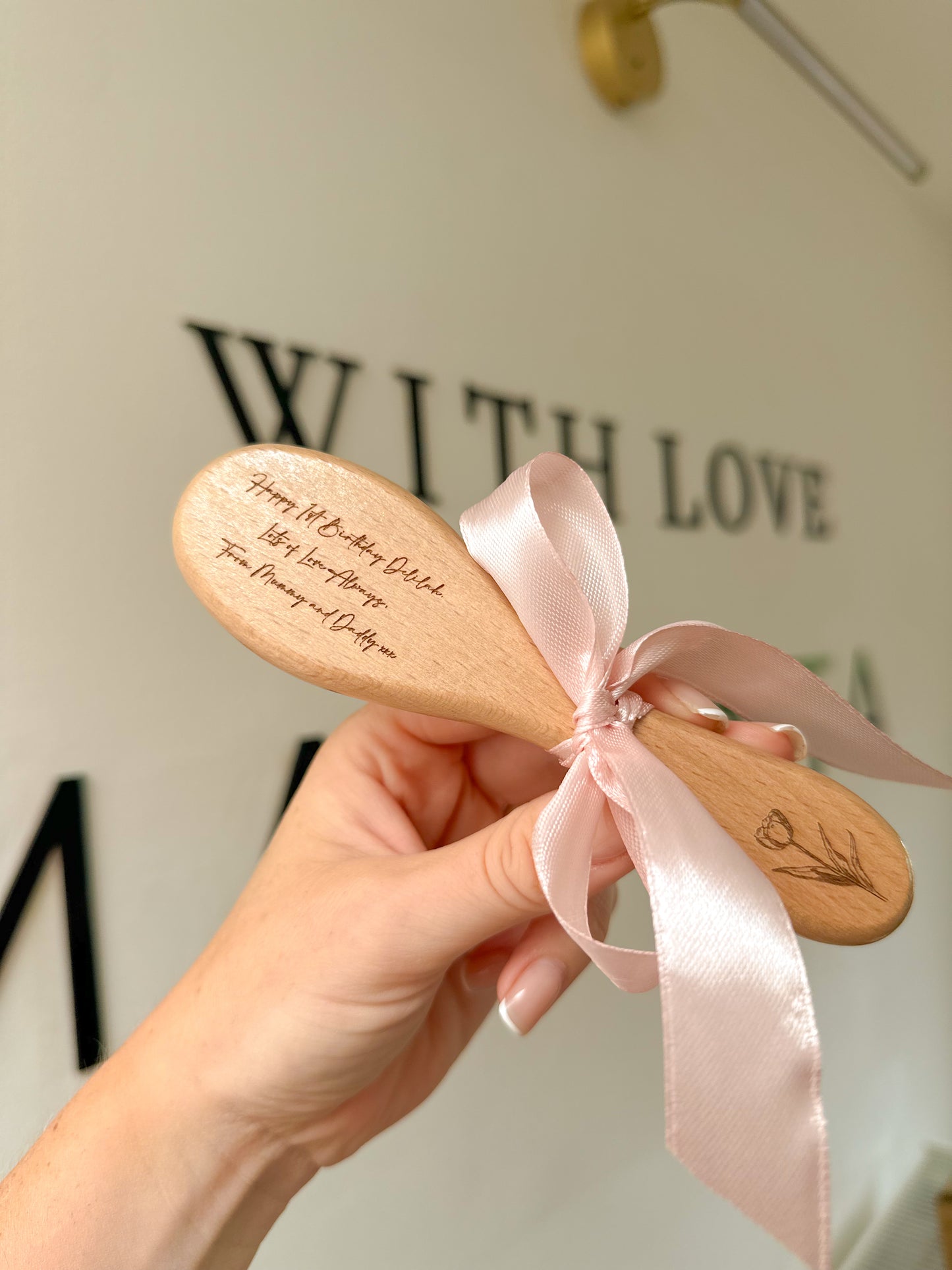 Engraved Message Baby Brush