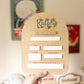 Personalised First & Last Day Milestone Board