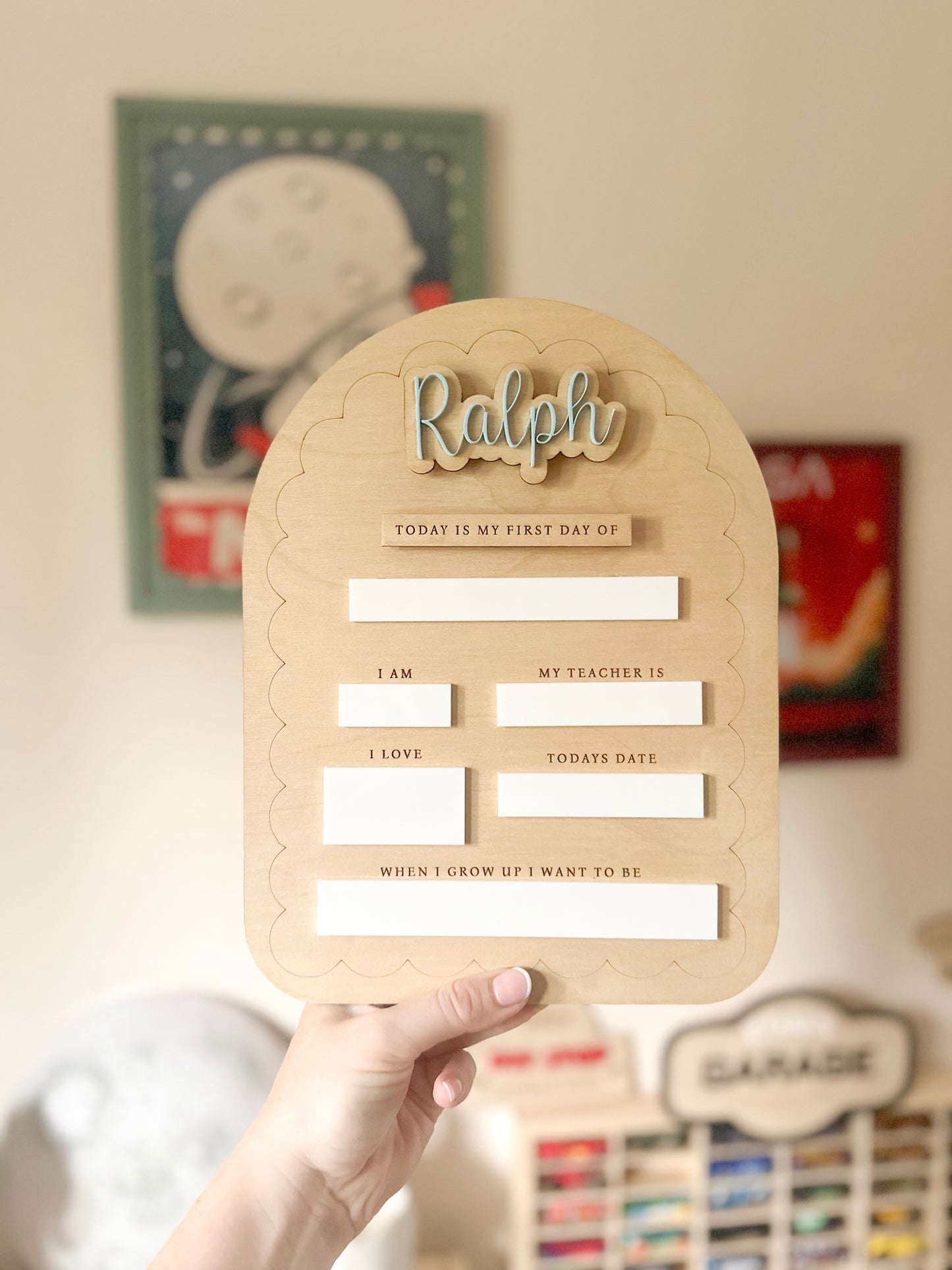Personalised First & Last Day Milestone Board