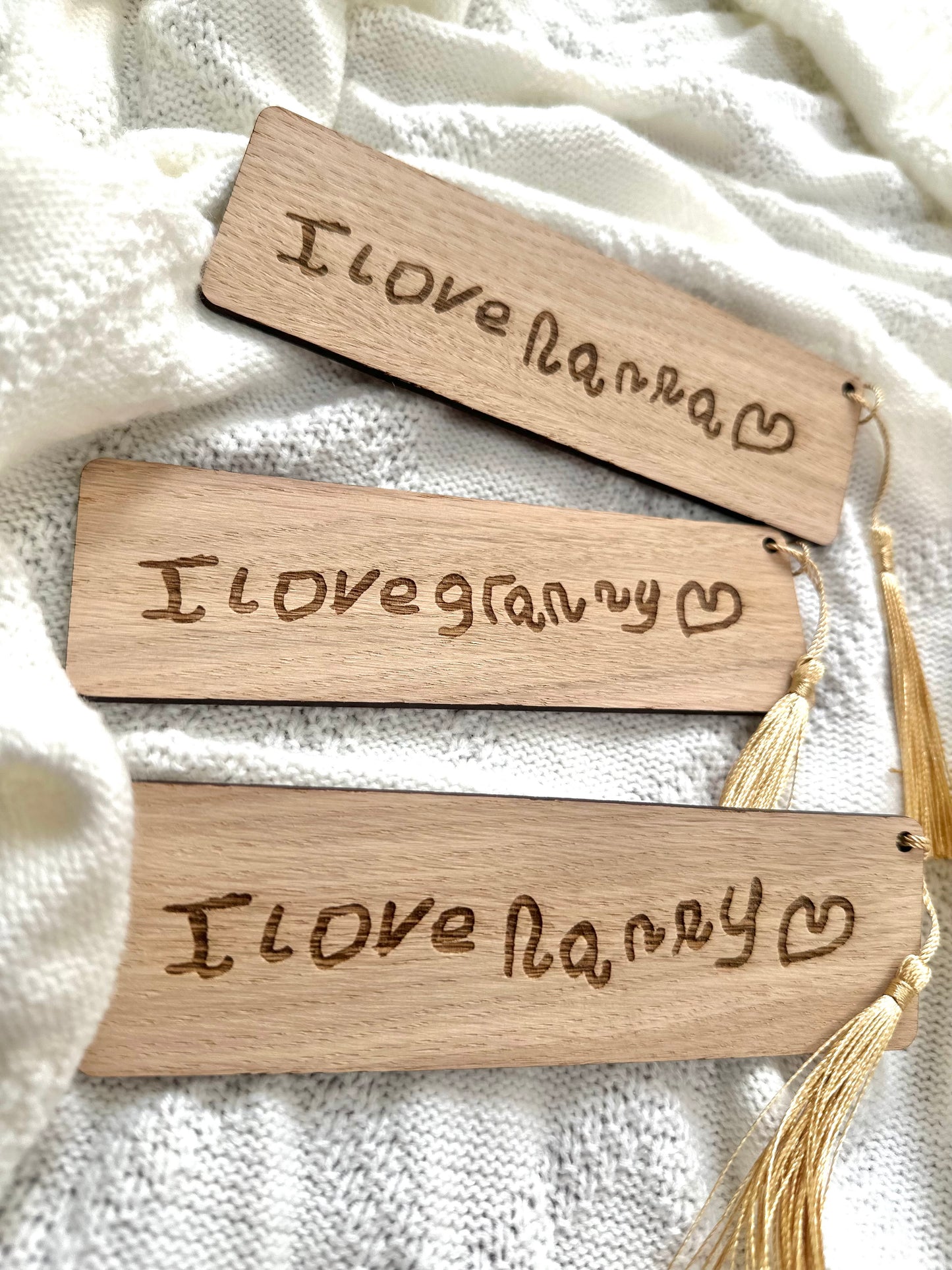 Personalised Wooden Engraved Bookmark with Tassel
