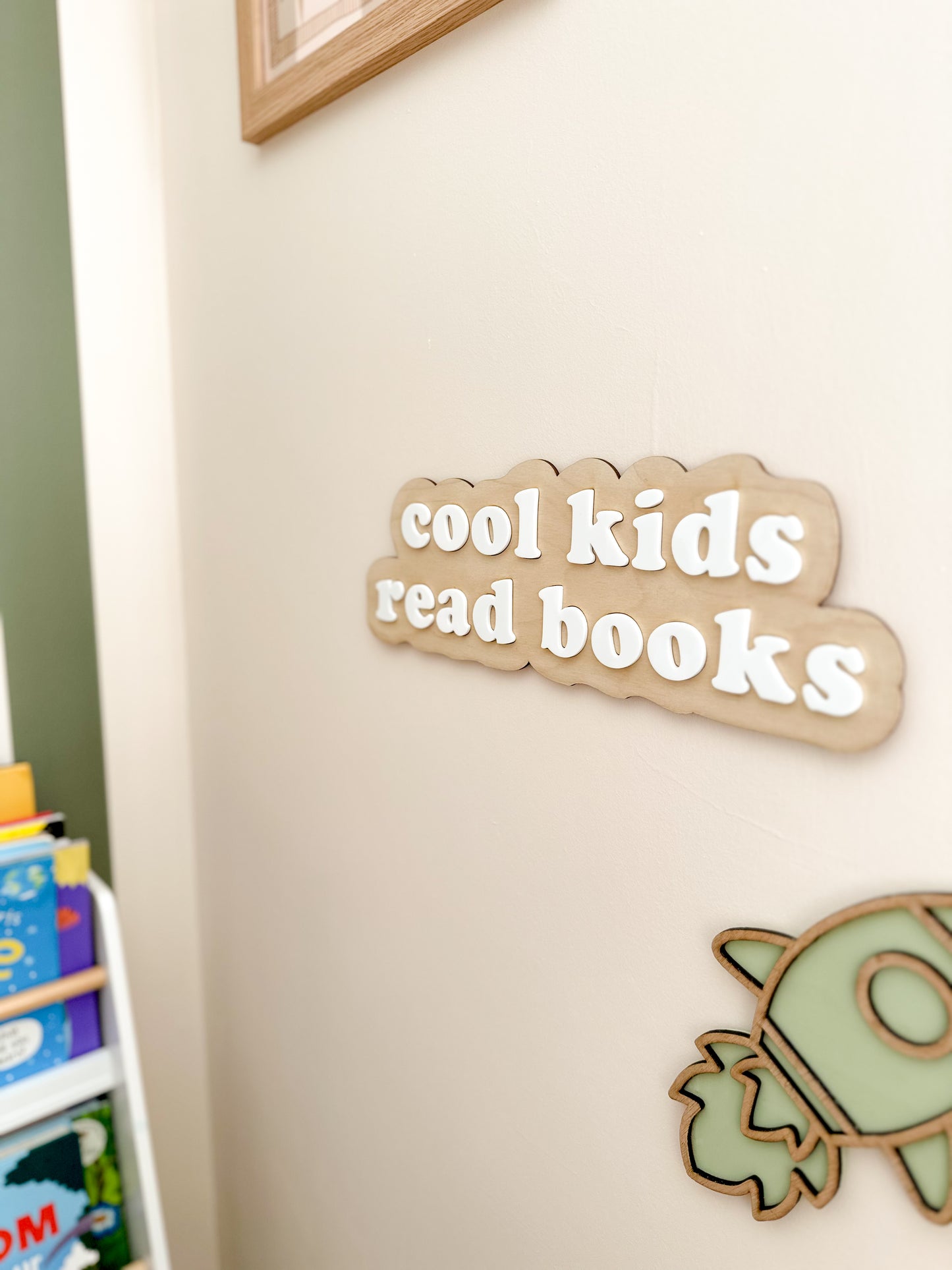 Cool Kids Read Books Sign - Wooden Sign