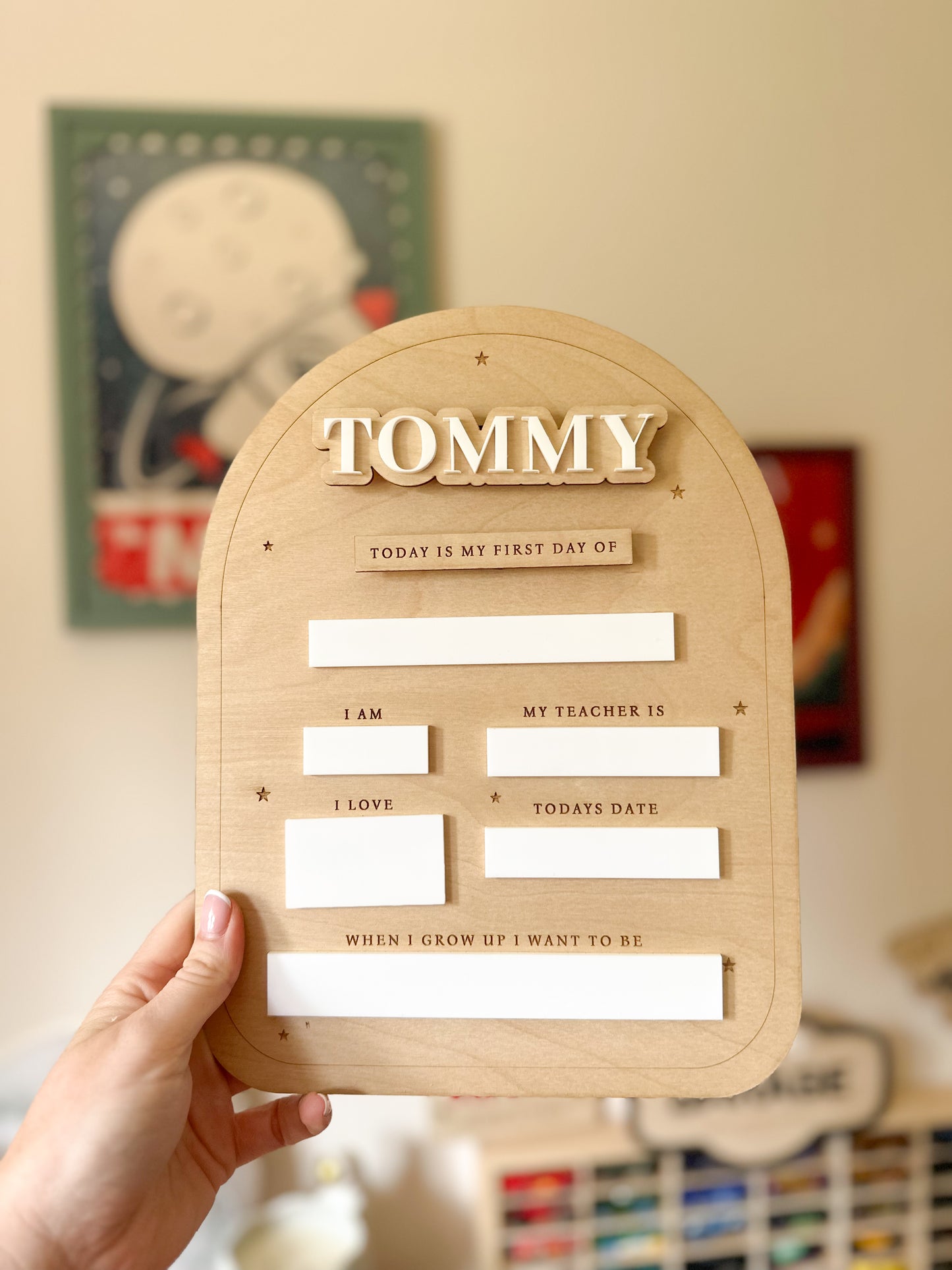 Personalised First & Last Day Milestone Board
