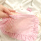 Pink Gingham Personalised Accessory Pouch