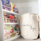 Personalised Canvas Storage Toy Bag **PRE-ORDER**