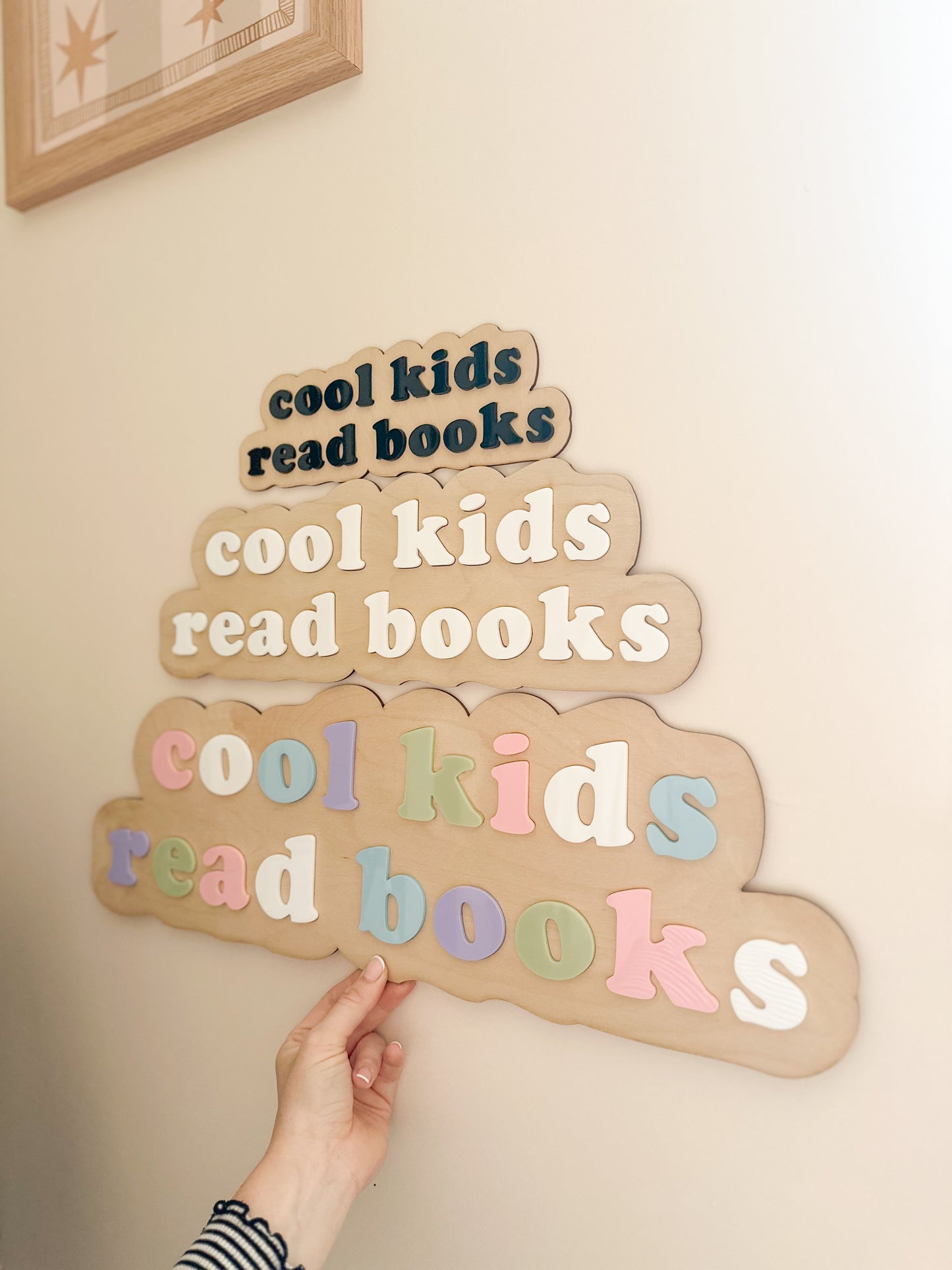 Cool Kids Read Books Sign - Wooden Sign