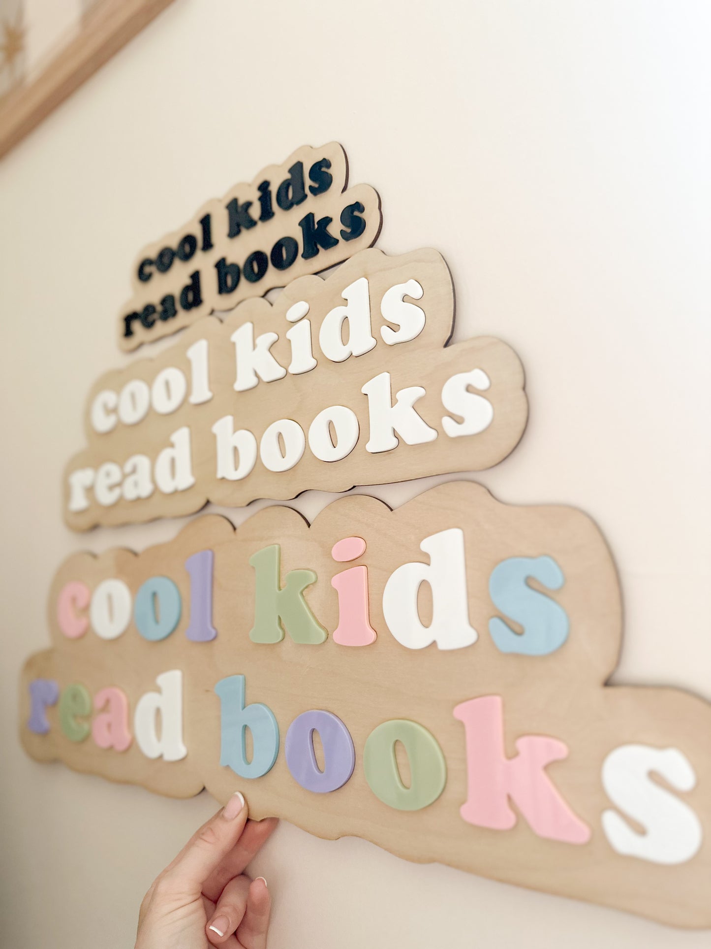 Cool Kids Read Books Sign - Wooden Sign