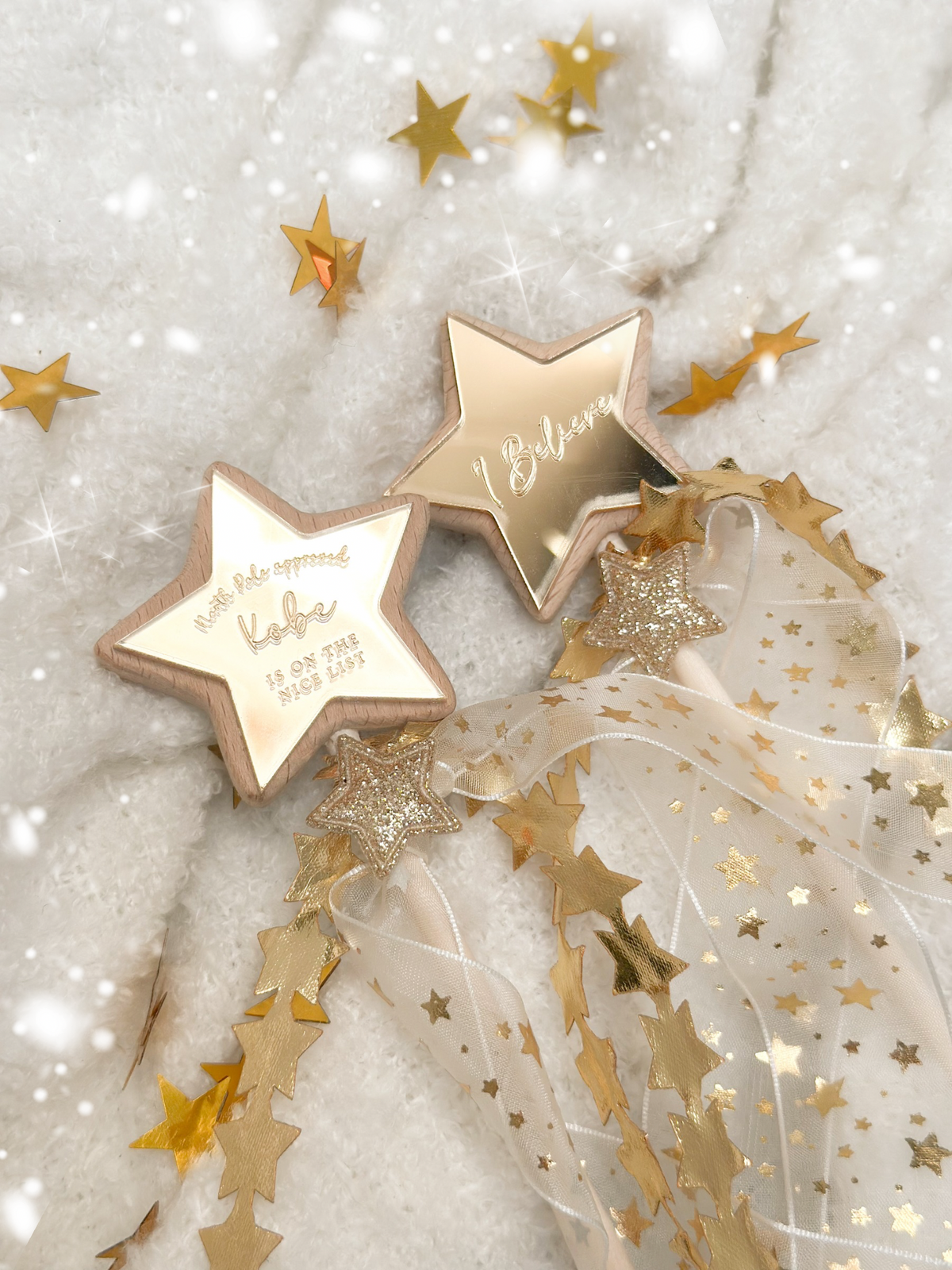 Personalised Nice List / Believe Wands
