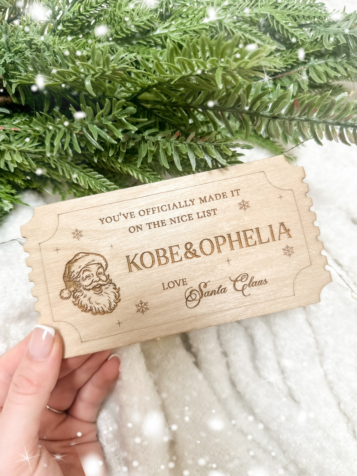 Official Nice List Christmas Ticket