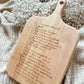 Personalised Handwritten Chopping Board