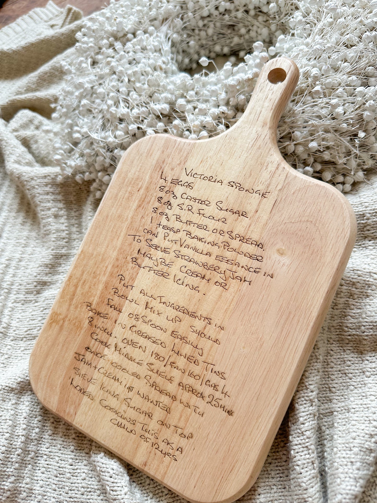 Personalised Handwritten Chopping Board