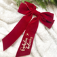 Red Velvet Bow Believe Hair Clip