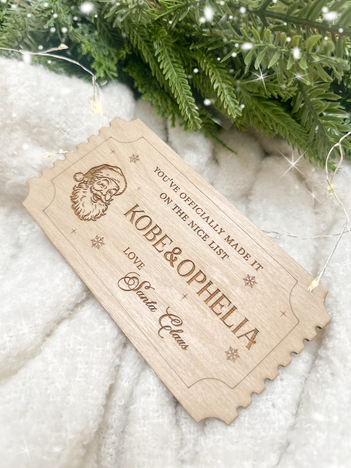 Official Nice List Christmas Ticket