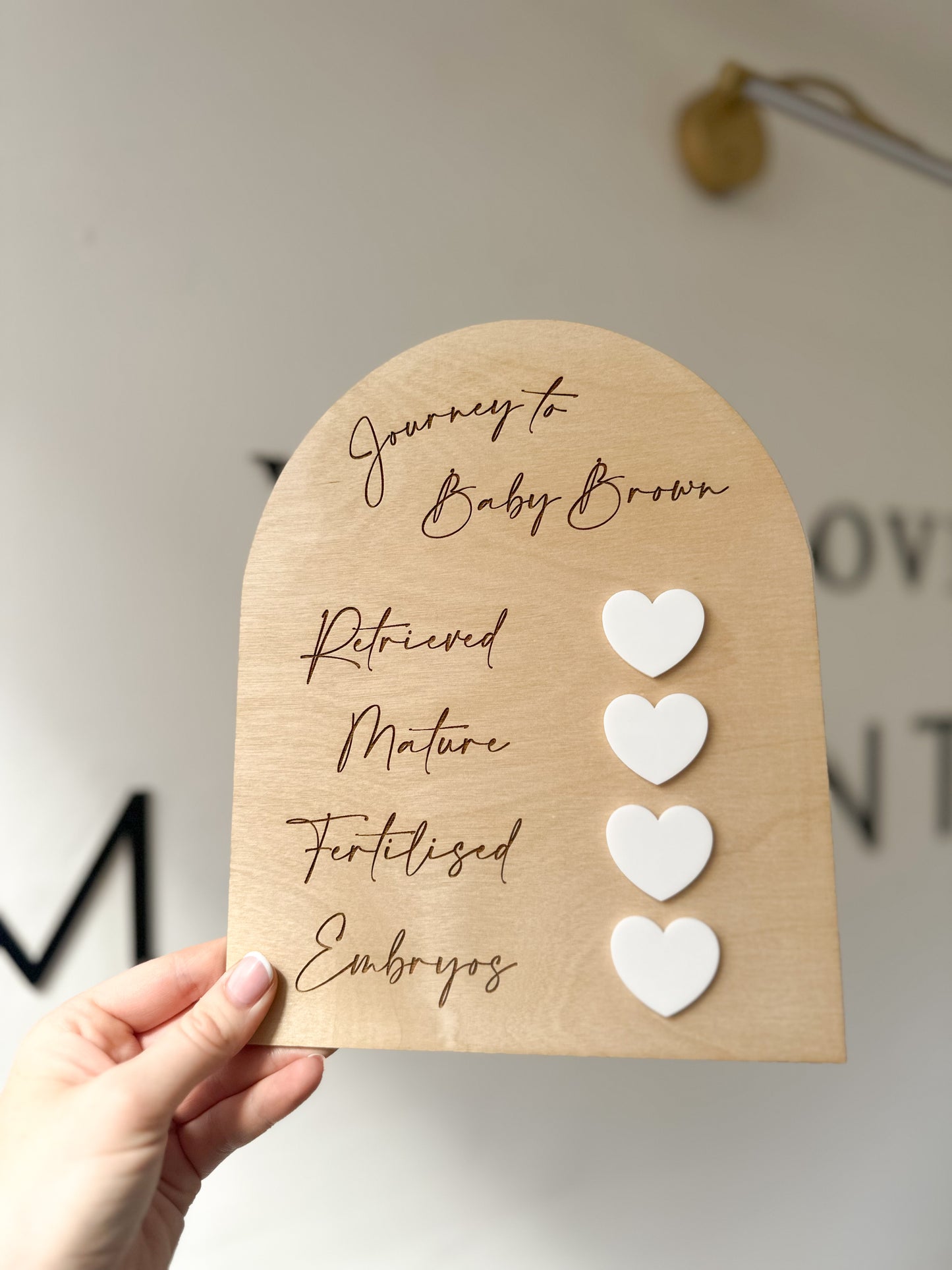 Personalised IVF Milestone Plaque