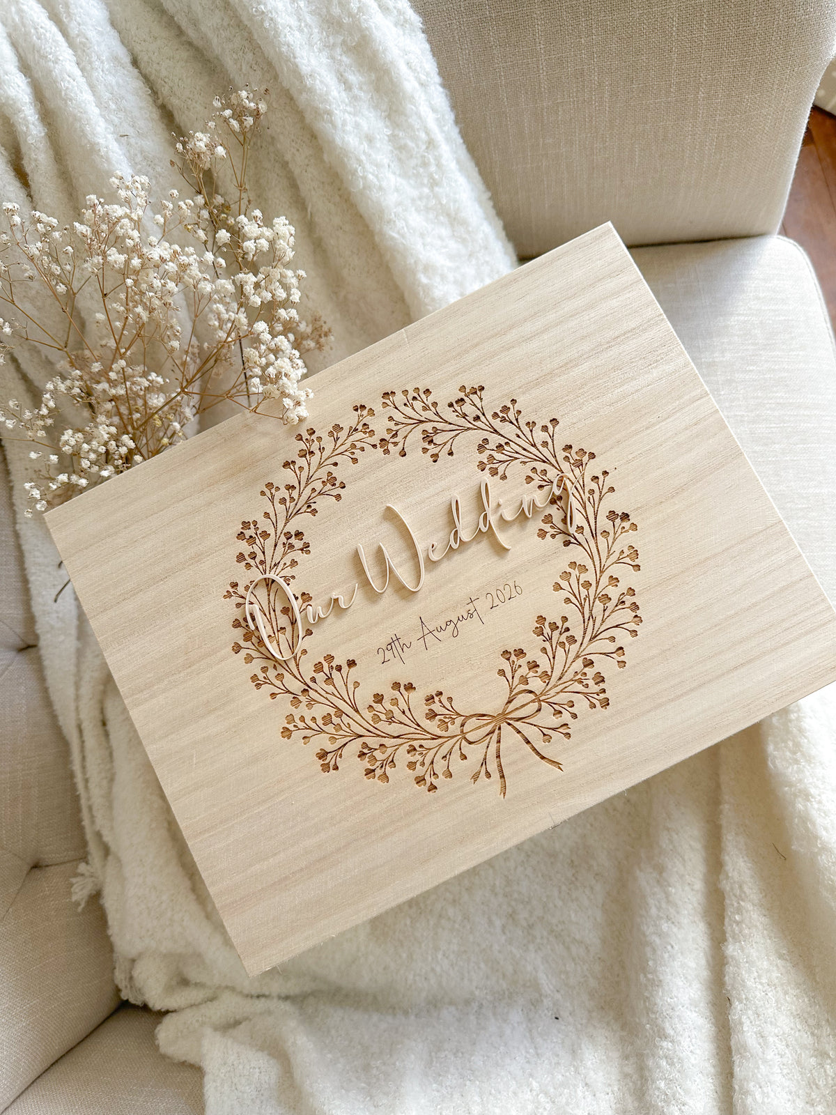 Wedding Keepsake Wooden Box
