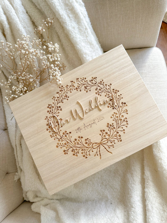 Wedding Keepsake Wooden Box