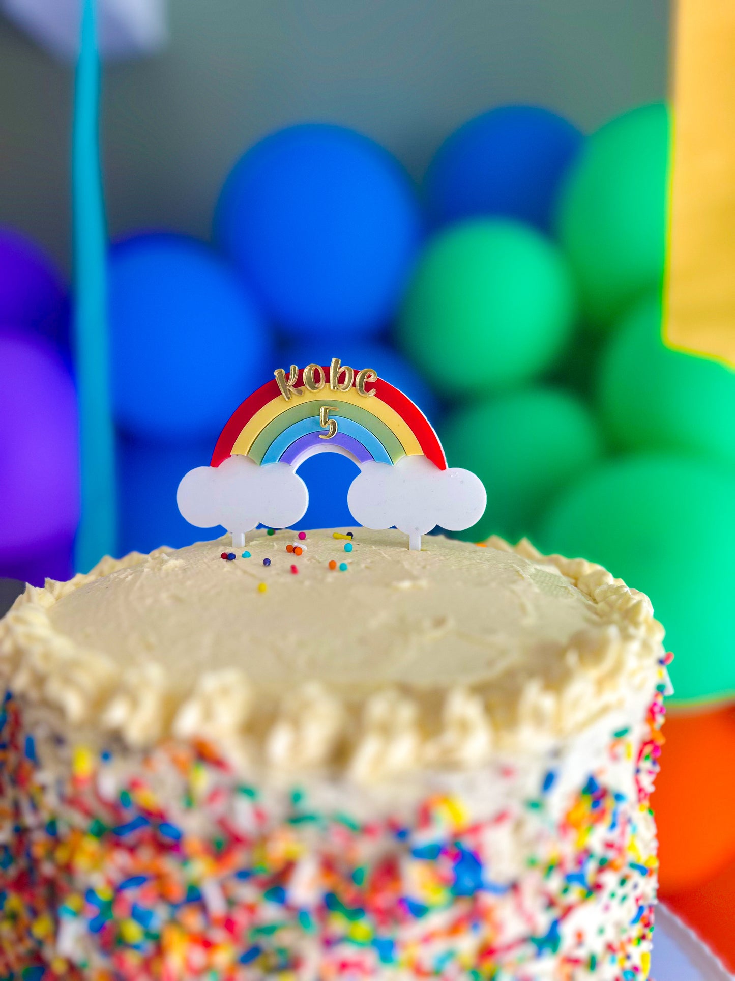 Rainbow Cake Topper