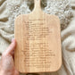 Personalised Handwritten Chopping Board