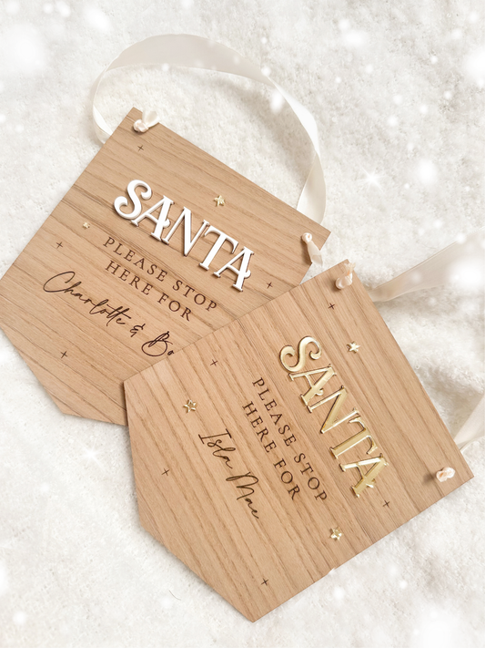 Personalised Santa Stop Here Sign