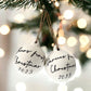 Decorative White Ceramic Keepsake Baubles