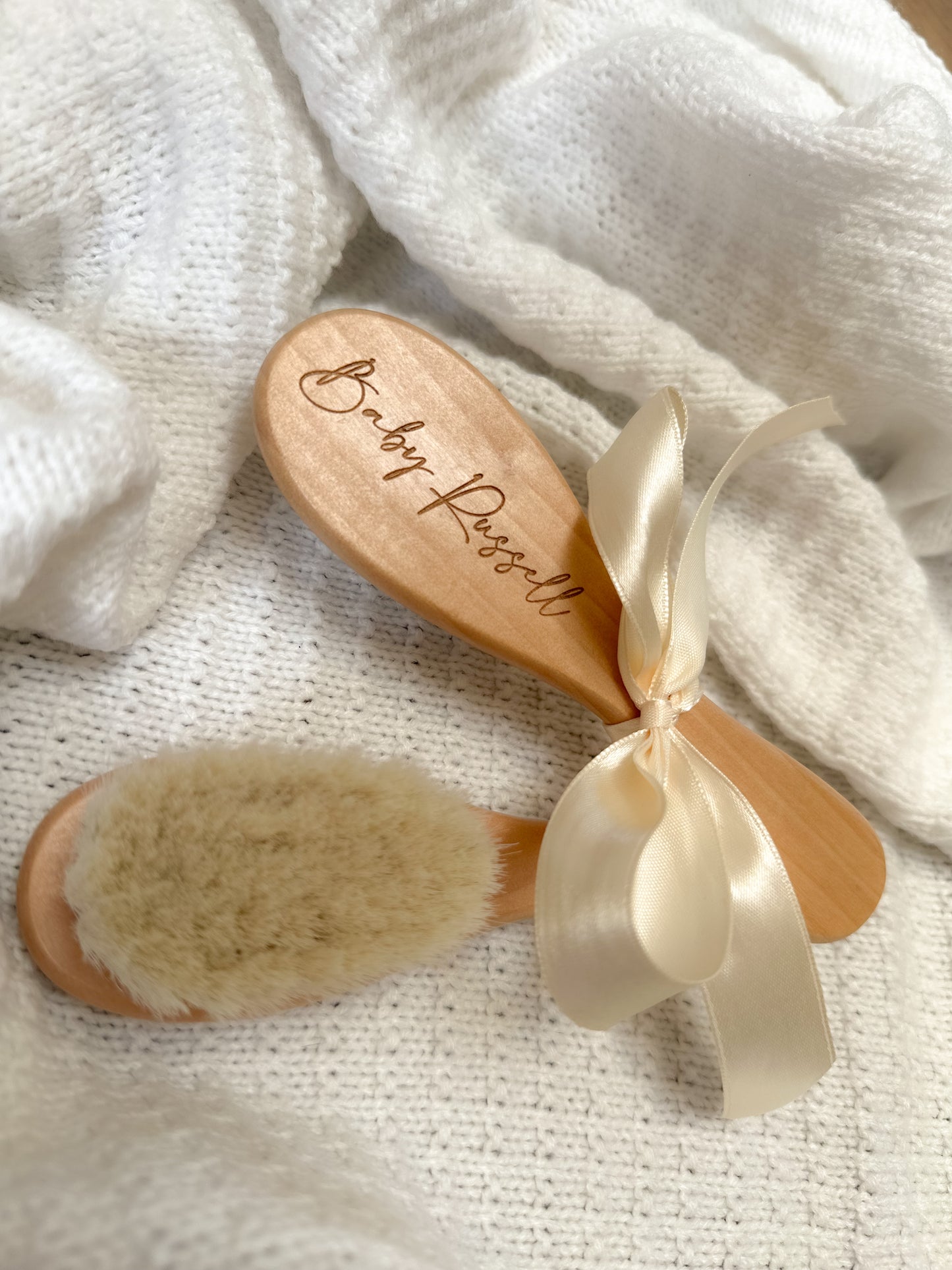 Wooden Personalised Baby Brushes