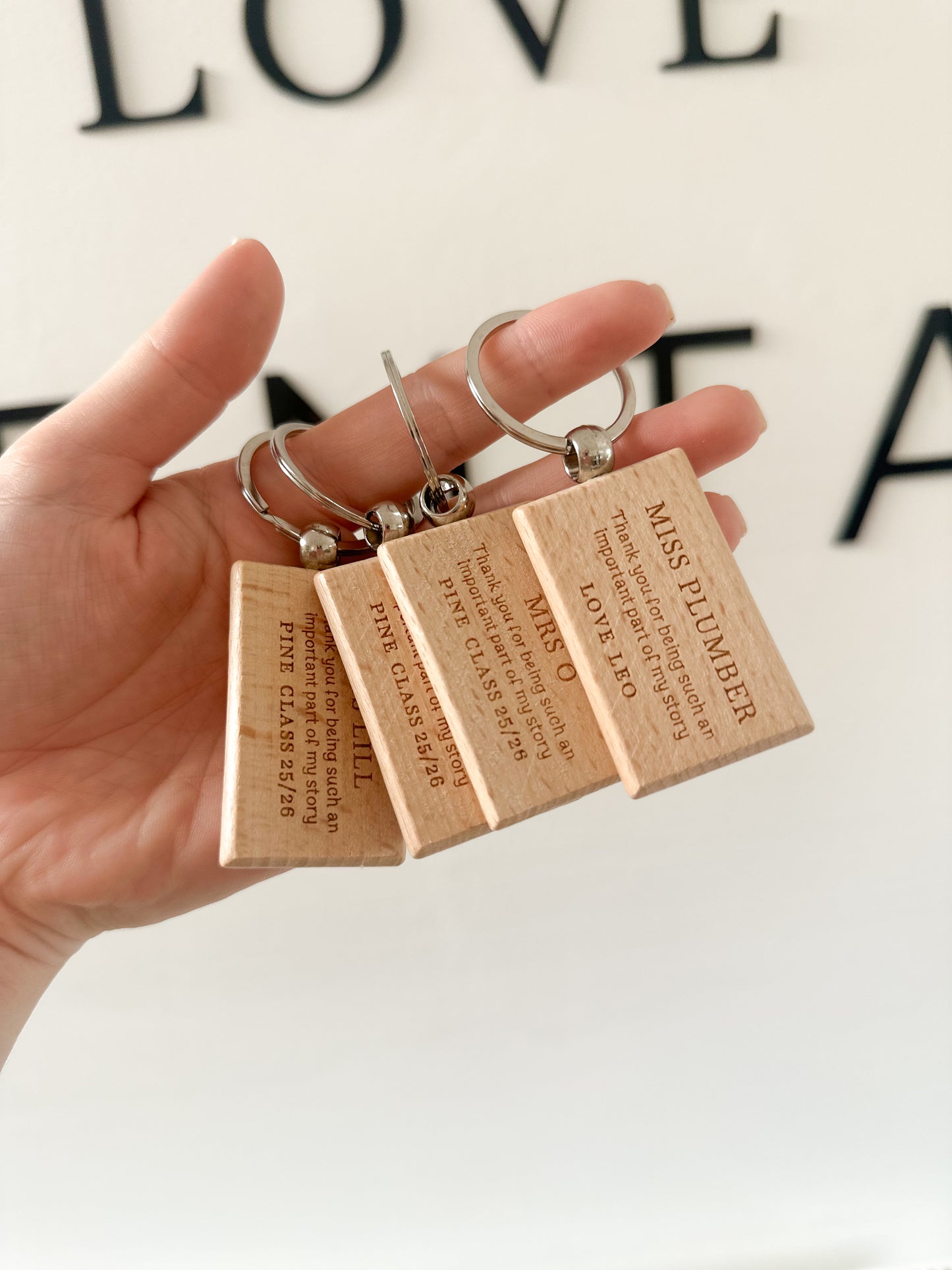Personalised Teacher Keyring