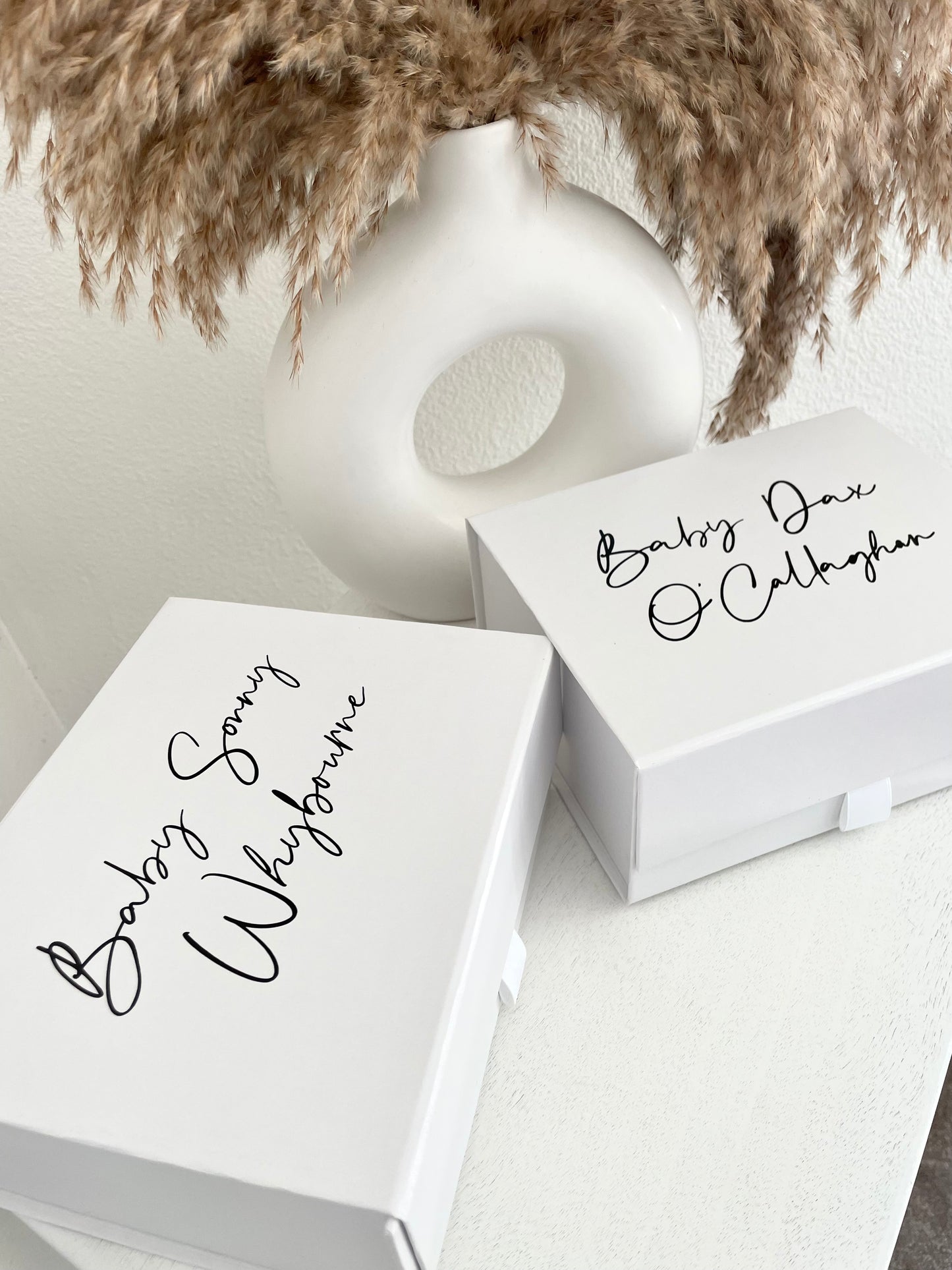 Medium White Magnetic Personalised Gift Boxes