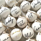 Personalised White Ceramic Name ONLY Baubles