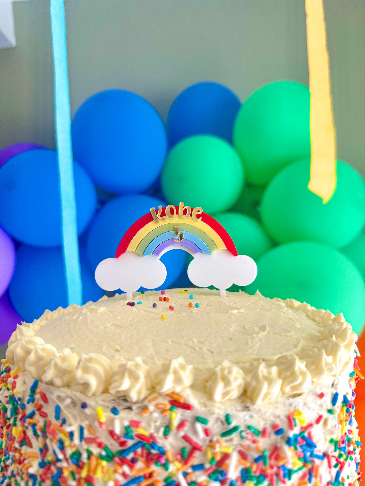 Rainbow Cake Topper