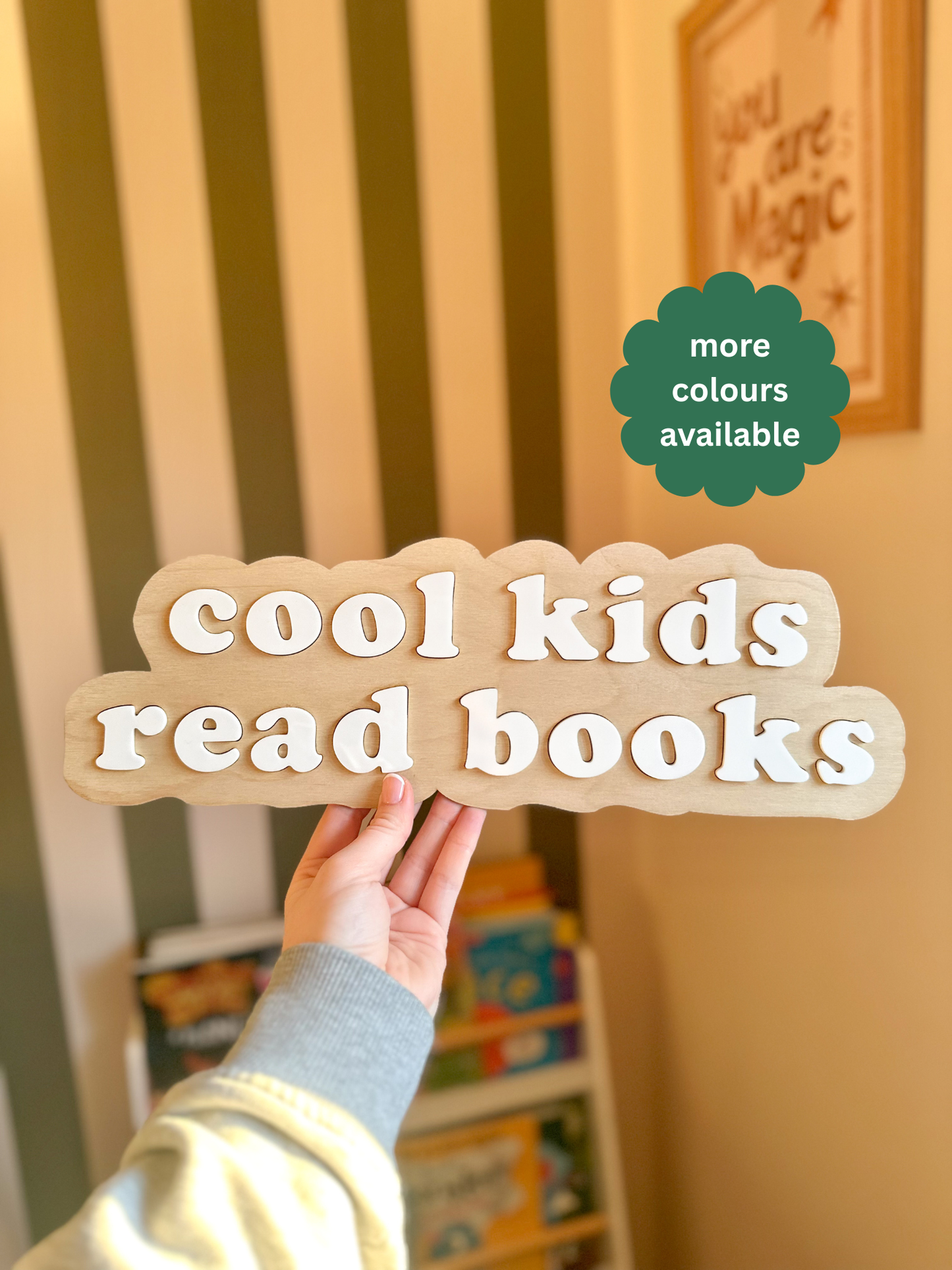 Cool Kids Read Books Sign - Wooden Sign