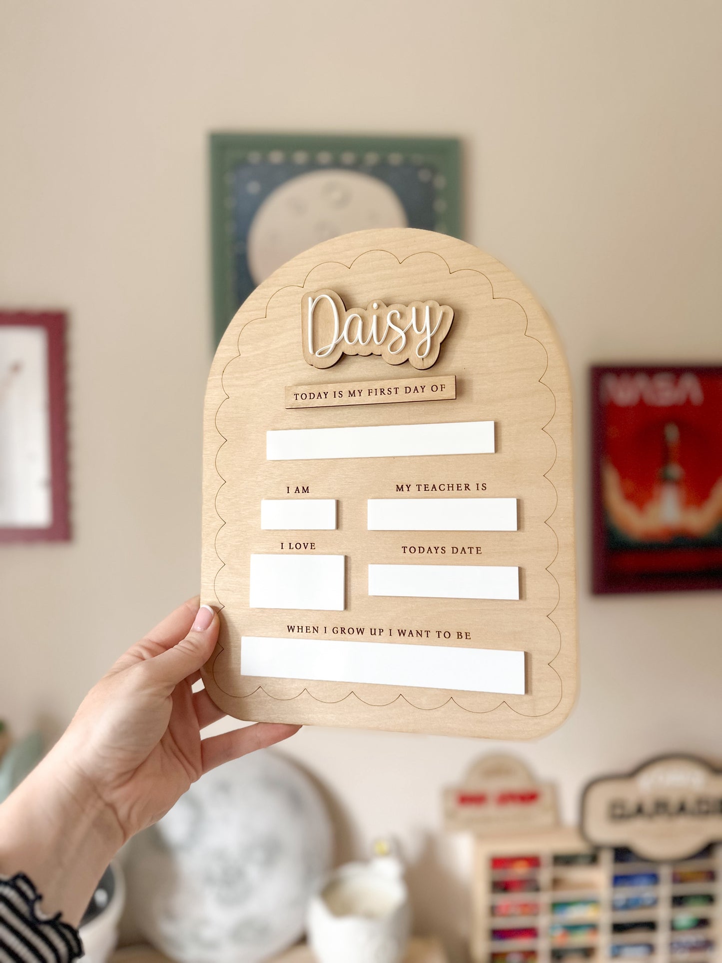 Personalised First & Last Day Milestone Board