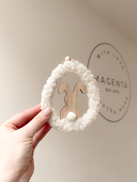 Sherpa Bunny Hanging Decoration