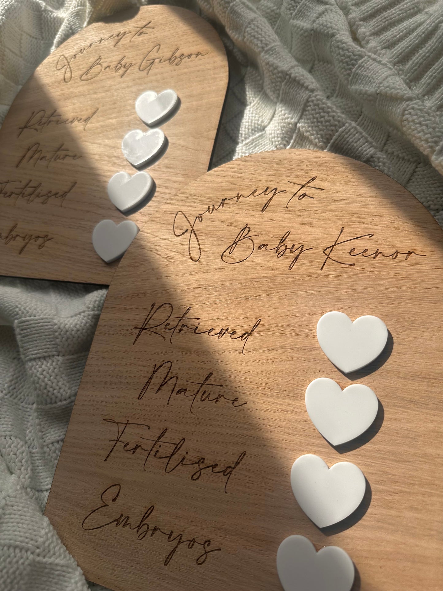 Personalised IVF Milestone Plaque