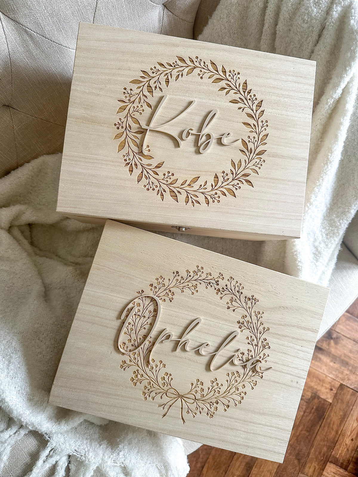 Personalised Deep Wooden Keepsake Boxes