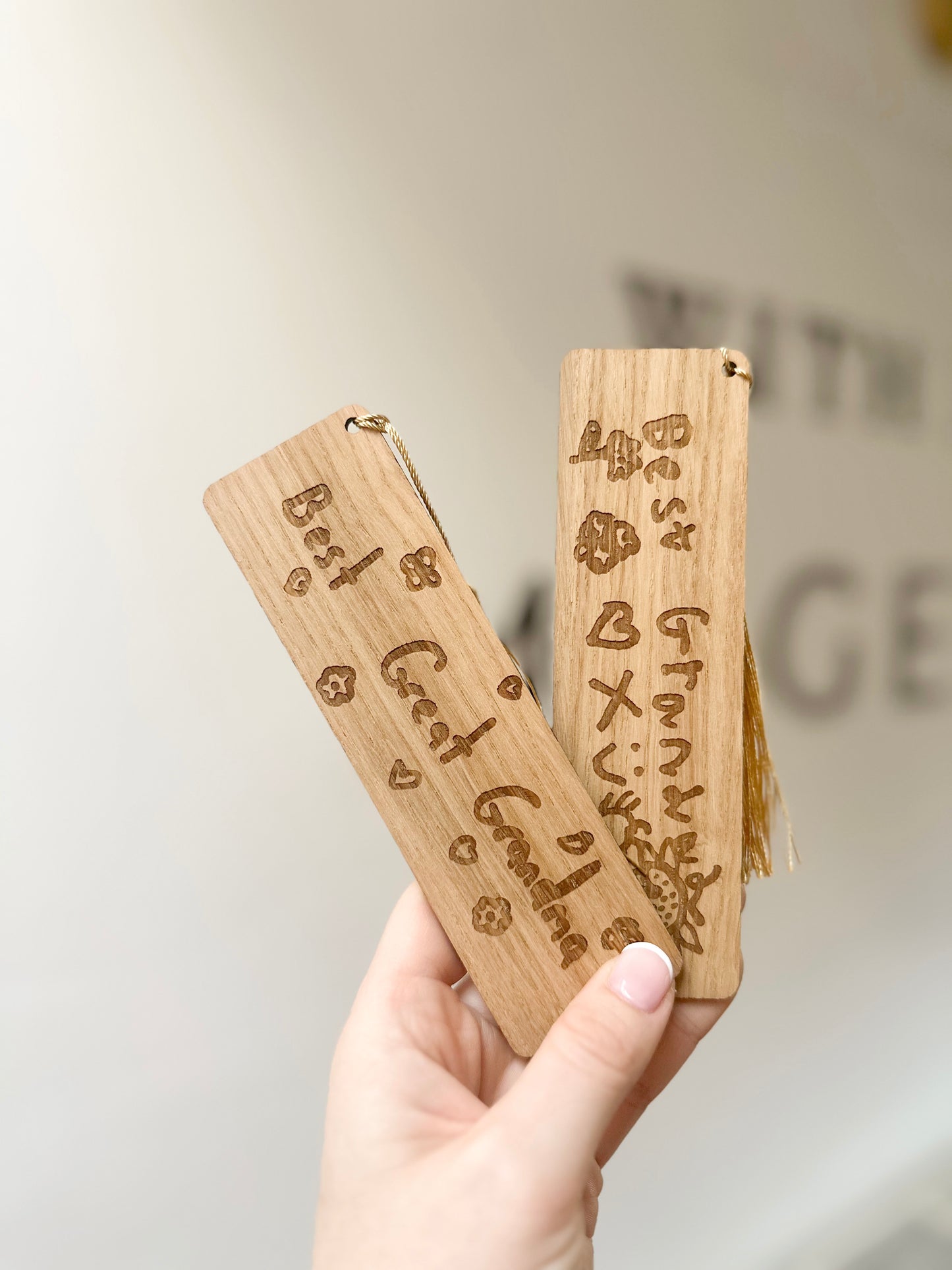 Personalised Wooden Engraved Bookmark with Tassel