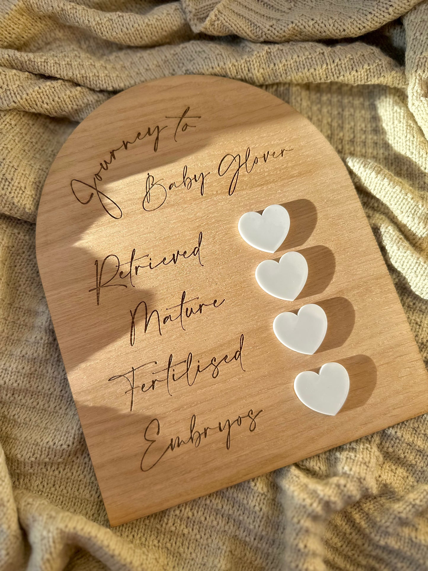 Personalised IVF Milestone Plaque
