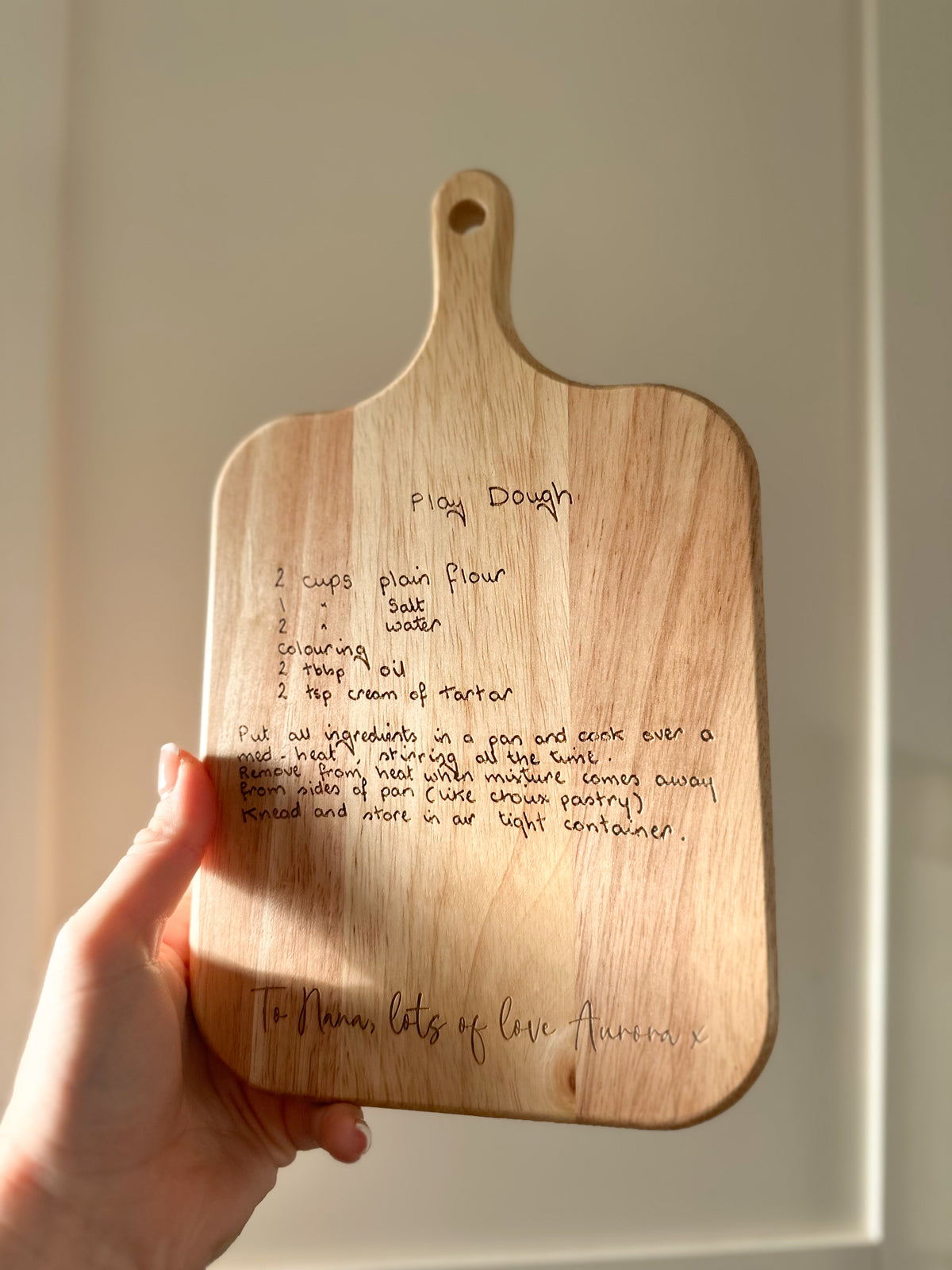 Personalised Handwritten Chopping Board