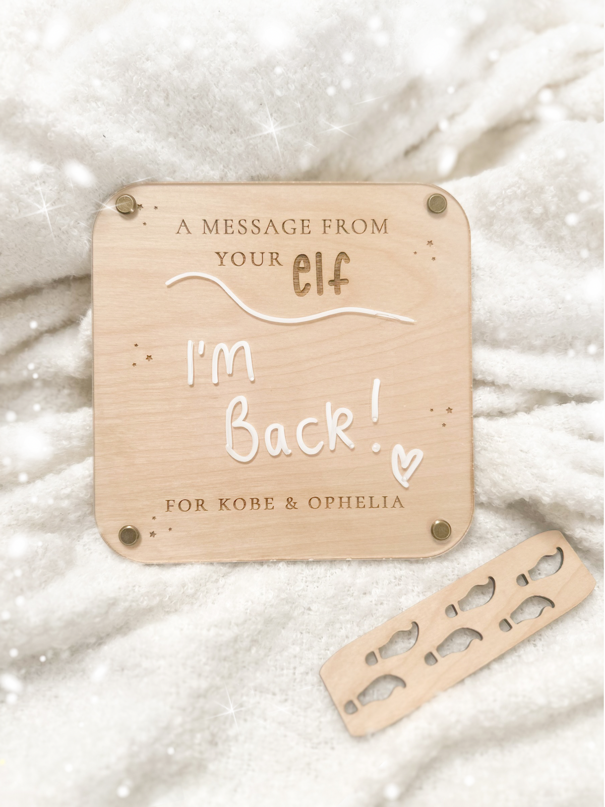 Personalised “A Message From Your Elf” Reusable Board