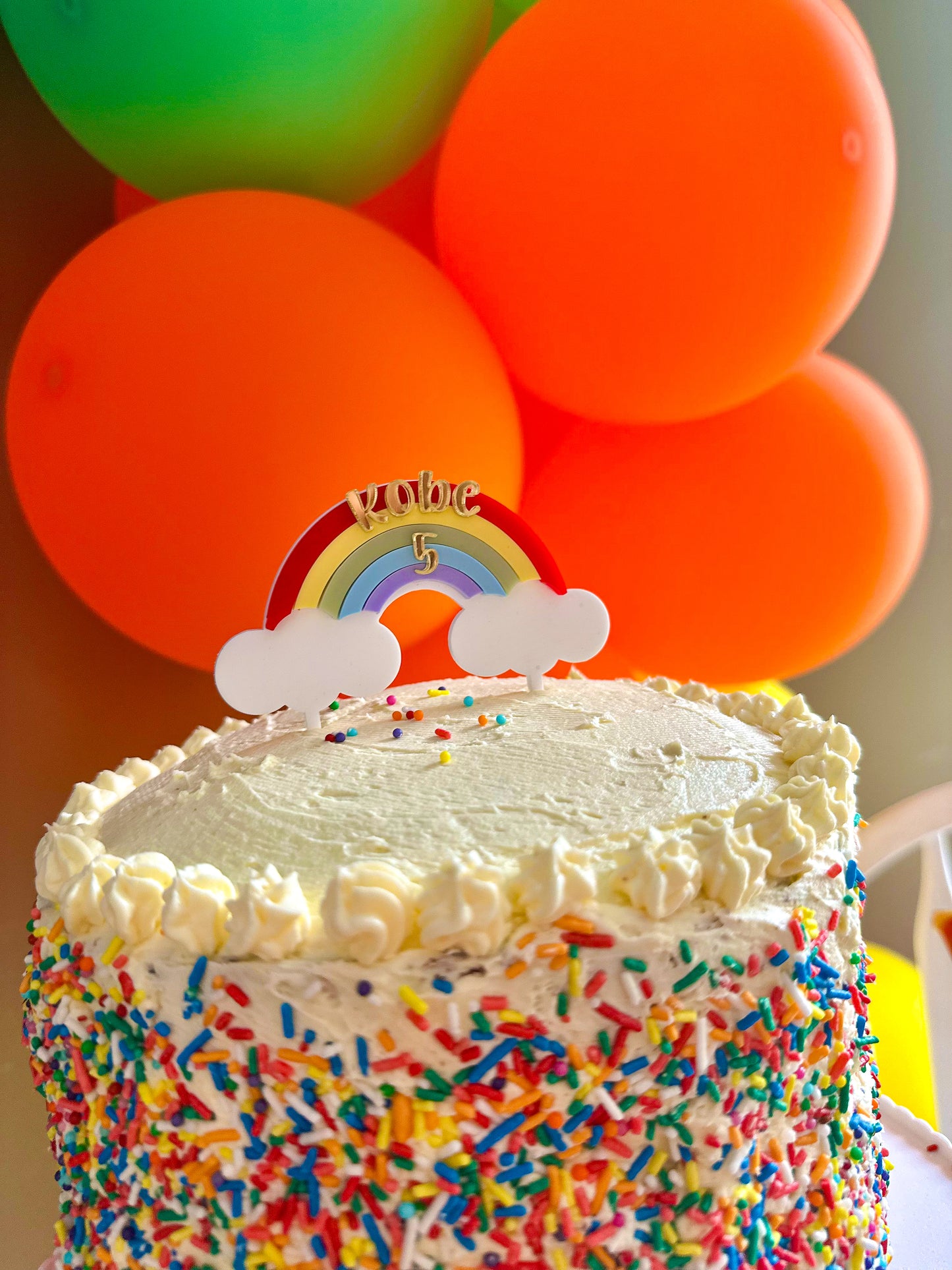 Rainbow Cake Topper