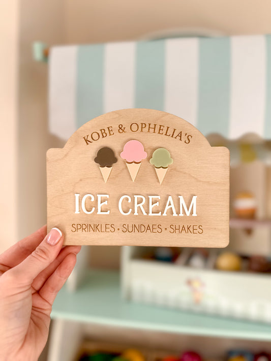 Personalised Ice Cream Sign