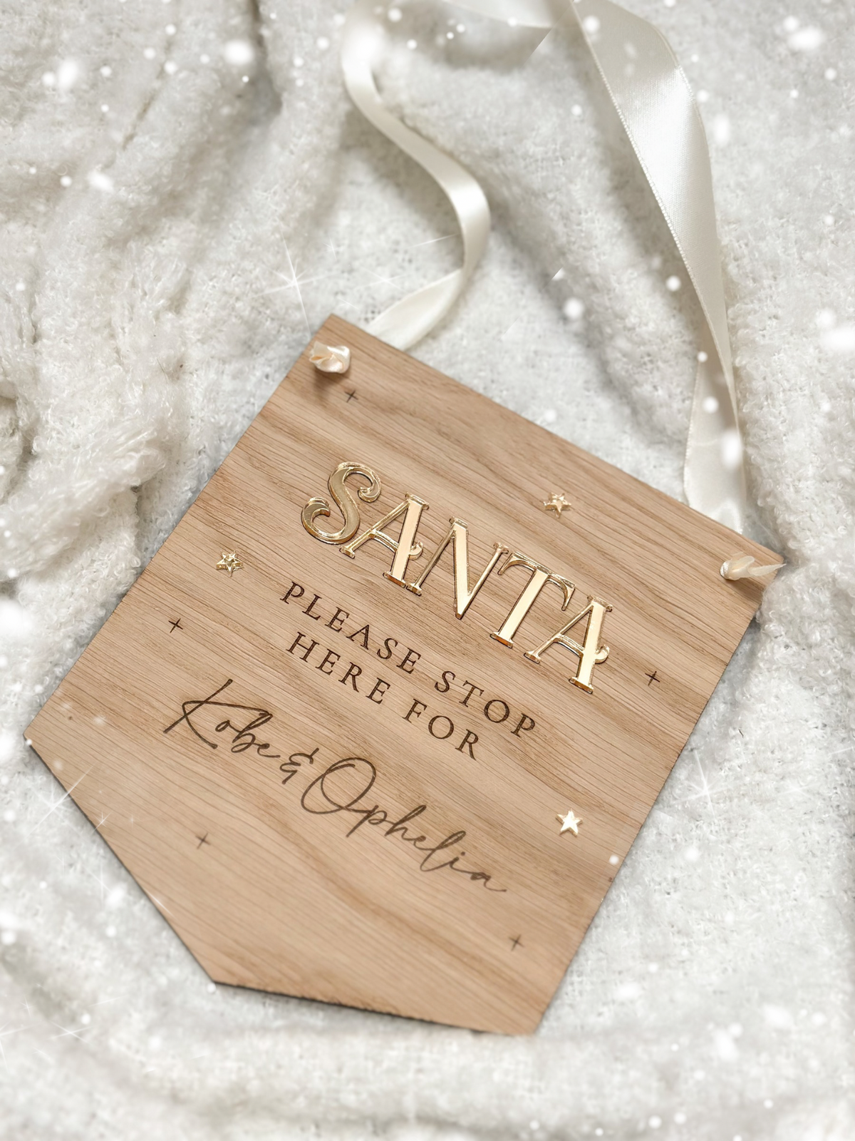 Personalised Santa Stop Here Sign