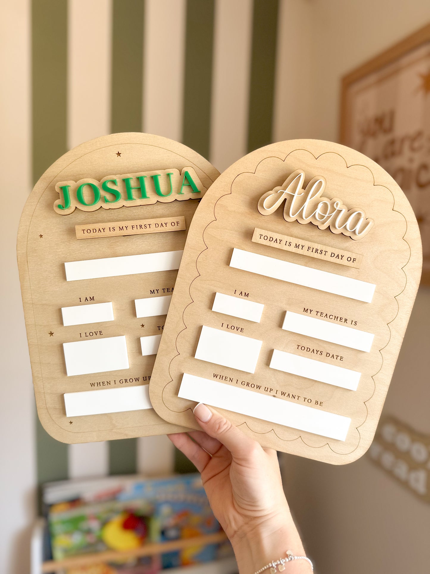 Personalised First & Last Day Milestone Board