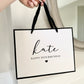 Personalised Birthday Luxury Black & White Gift Bag