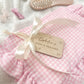Pink Gingham Personalised Accessory Pouch